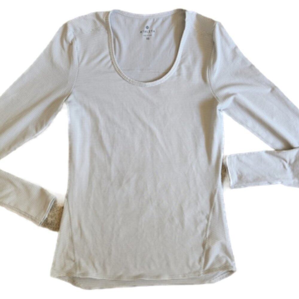 Athleta Active Longsleeve Striped Top || XS || EUC